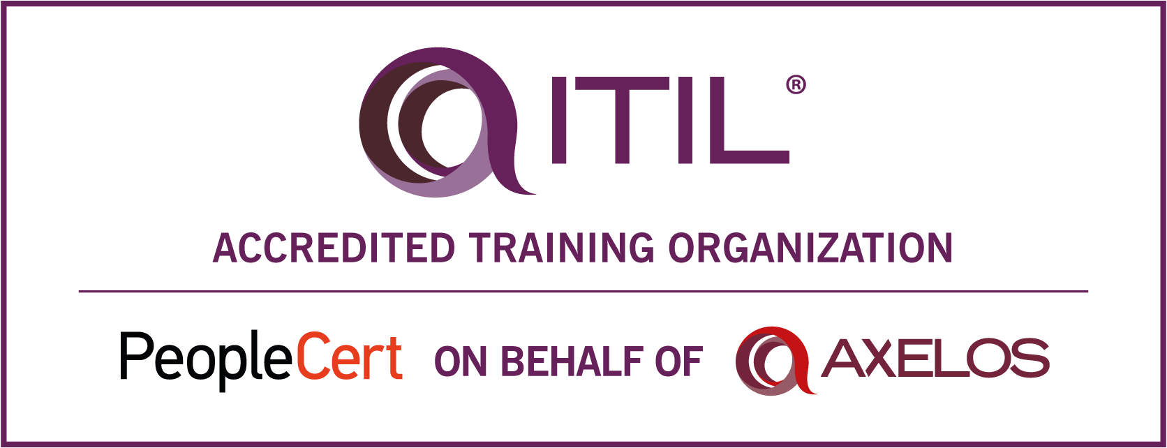 ITIL® and The Swirl logo™ are trade marks of AXELOS Limited, used under permission of AXELOS Limited. All rights reserved.